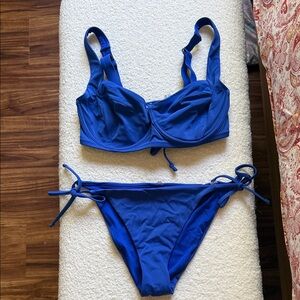 Victoria's Secret Royal Blue Underwire Bikini Set